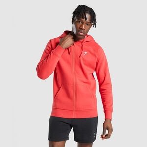 Gymshark Red Zip-Up Hoodie